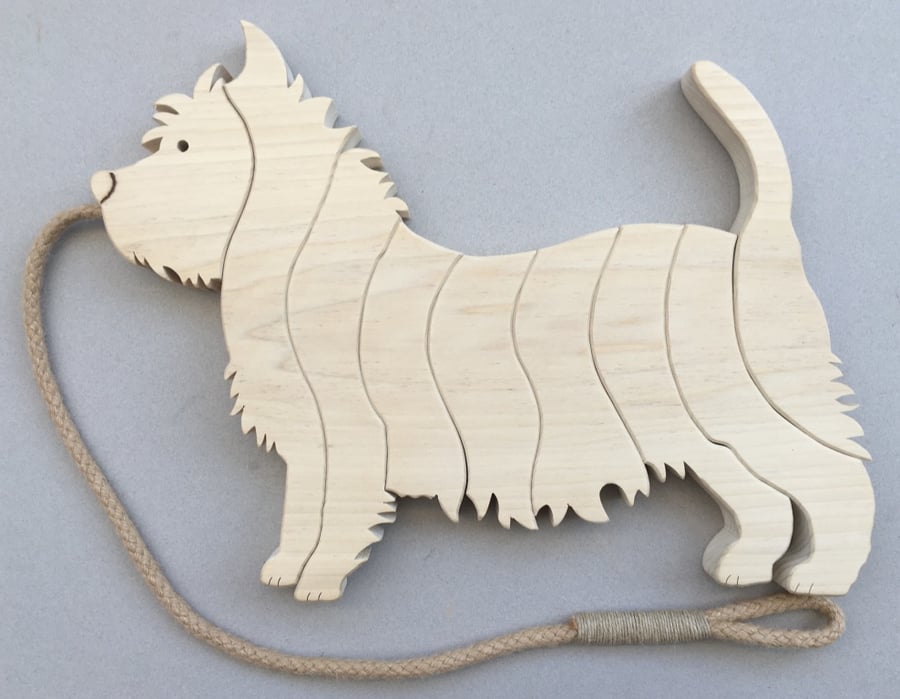 West Highland Terrier Trivet in Tulipwood