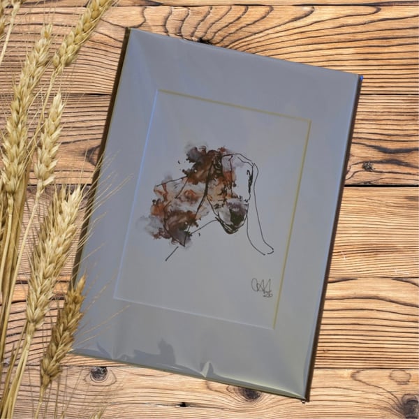 Farm animal Wall Art  Ink & Watercolour Animal Illustrations, Goat
