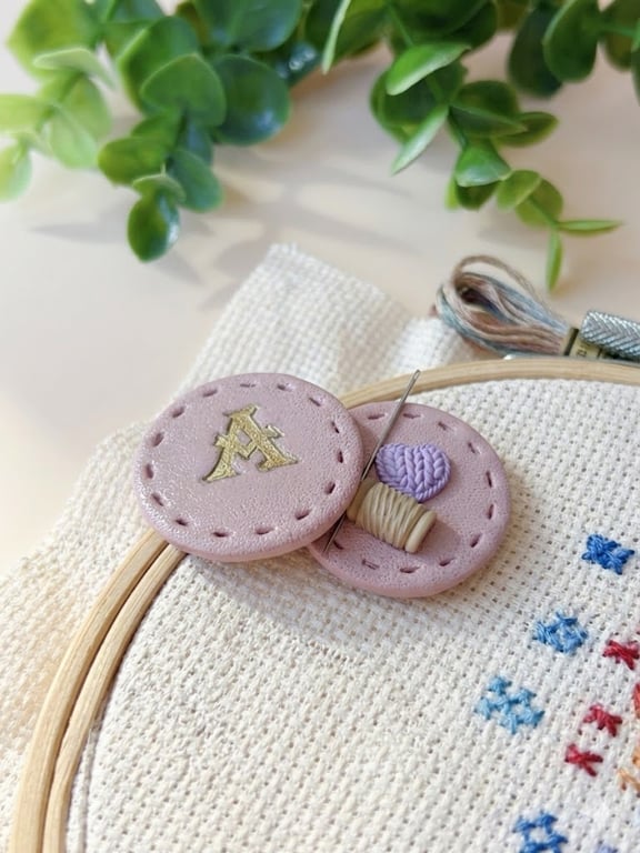 Personalised Needle Minder, Initial Embroidery Accessory