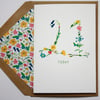 Wildflower age birthday card