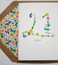 Wildflower age birthday card