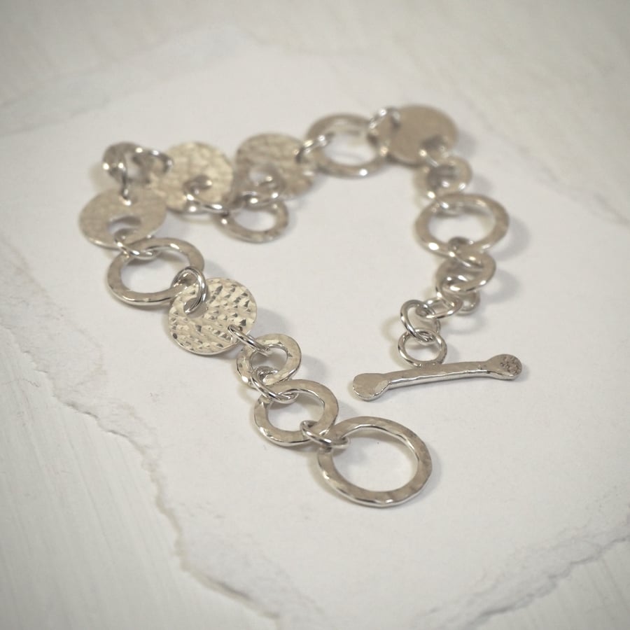 Hallmarked Sterling Silver Bracelet, Silver Link Bracelet, holiday jewellery