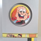 Minnie the Minx Badge & Greetings Card - The Beano Comic Character Gift