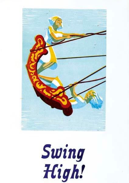 "Swing High" Letterpress Poster. 