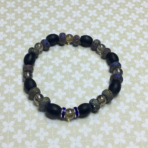 Shades of Grey Stretchy Bracelet