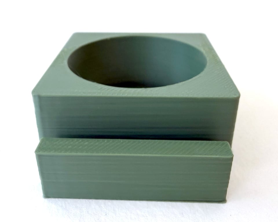 Green tea light display stands for fused glass panels - 4mm slot