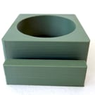 Green tea light display stands for fused glass panels - 4mm slot