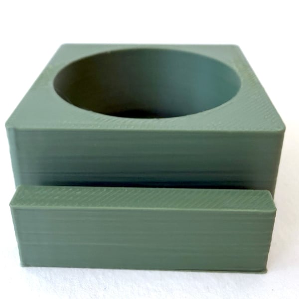 Green tea light display stands for fused glass panels - 4mm slot