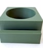 Green tea light display stands for fused glass panels - 4mm slot