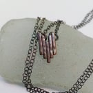 Antiqued Art Deco Style Sterling Silver Necklace- UK Free Post