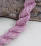 40m Natural Cochineal Dye Pink Bourette Noil 2-Single Ply Thread - Image 1