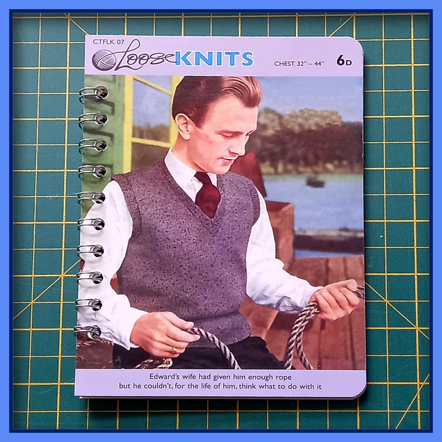 Sprial Wire Bound Notebook humorous Knitting Patterns Jumpers