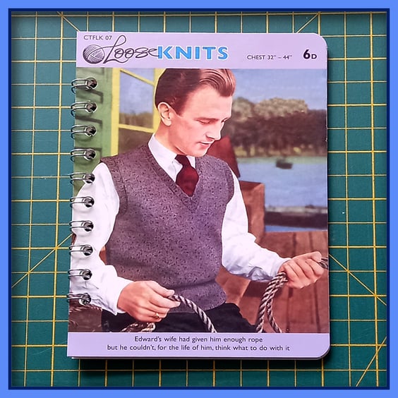 Sprial Wire Bound Notebook humorous Knitting Patterns Jumpers