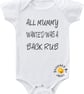 Baby Bodysuit All Mummy Wanted Was A Back Rub