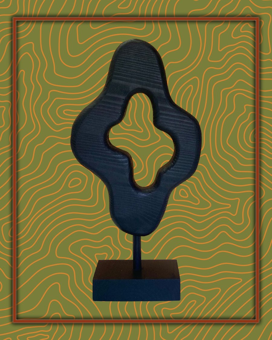 "Aura" - abstract wooden sculpture 