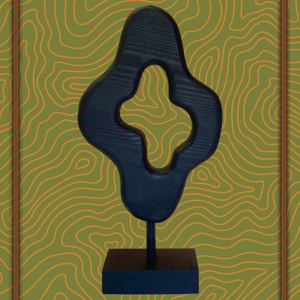 "Aura" - abstract wooden sculpture 