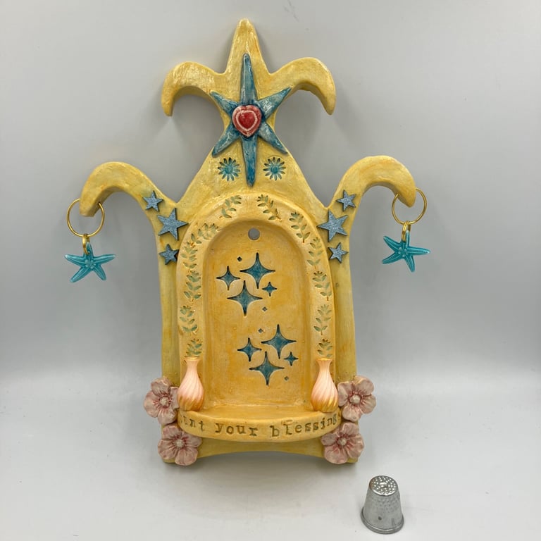 Ceramic wall shrine