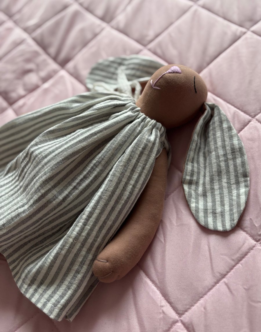 Cotton bunny rag doll tilda style 