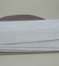 5m Handmade 1 Inch White Flowered Cotton Bias Binding - Image 1