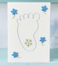 Hand Sewn Card. New Baby Card. Baby Boy Card. Baby Shower Card. Congratulations. - Image 1