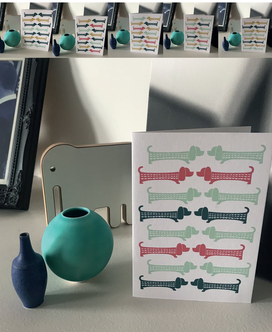 'Little Sausage Dog' multi pack cards