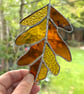 Stained Glass Oak Leaf Suncatcher - Handmade Hanging Window Decoration  - Image 2
