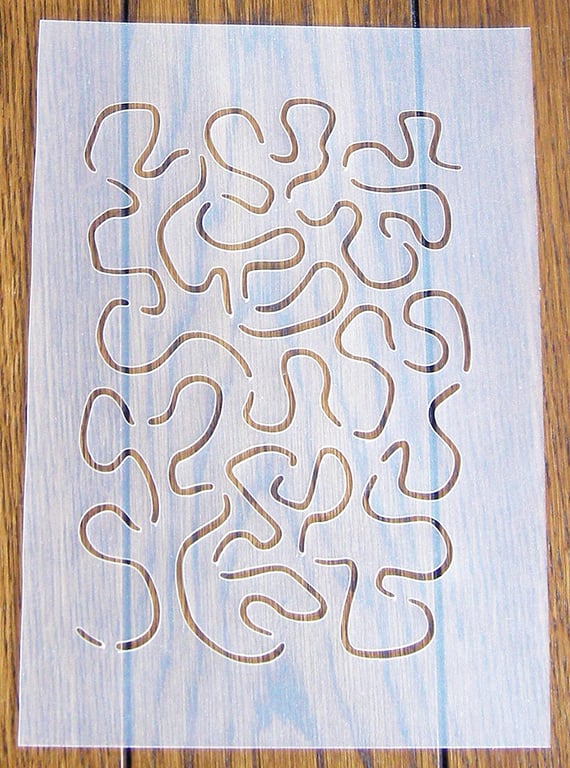 Stipple Quilting Stencil A5 Mask Reusable PP Sheet for Arts & Crafts, DIY