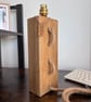 Handmade Oak Column Lamp - Modern Minimalist Wooden Table Light UK