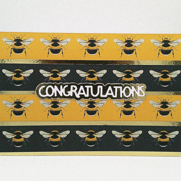 Congratulations - Bees Themed card
