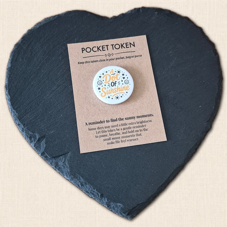 A Dot of Sunshine Pocket Token - Little Reminder to Look for the Light