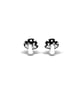 Tiny Black Mushroom Stud Earrings - Handmade - Image 3