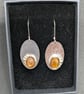 Handcrafted sterling silver earrings with sun stones - Image 5