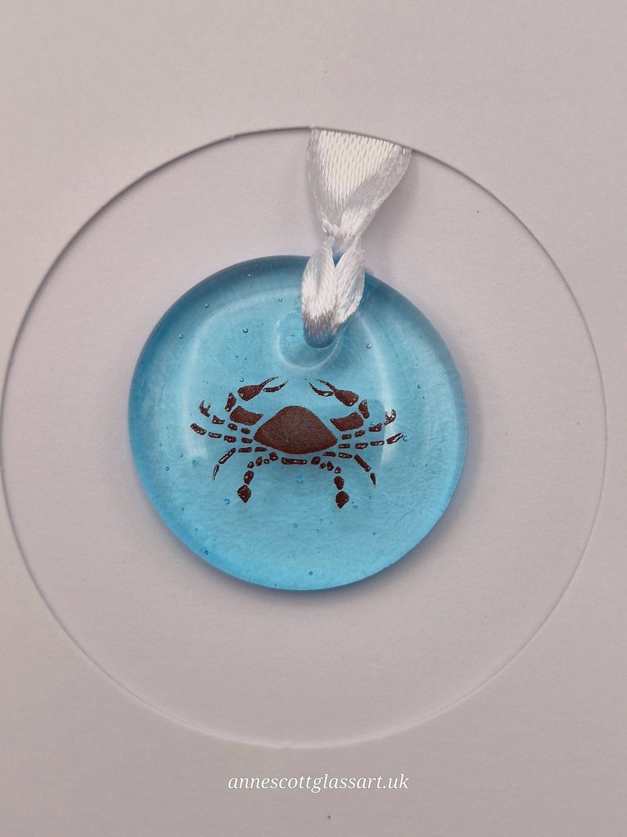Image of Cancer Fused Glass Card