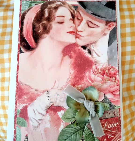 Vintage-style Wedding Card - Pretty Wedding Card 