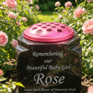 Baby Memorial Vase Rose Bowl stillbirth Grave plaque  Flower Pot Cemetery Stone 
