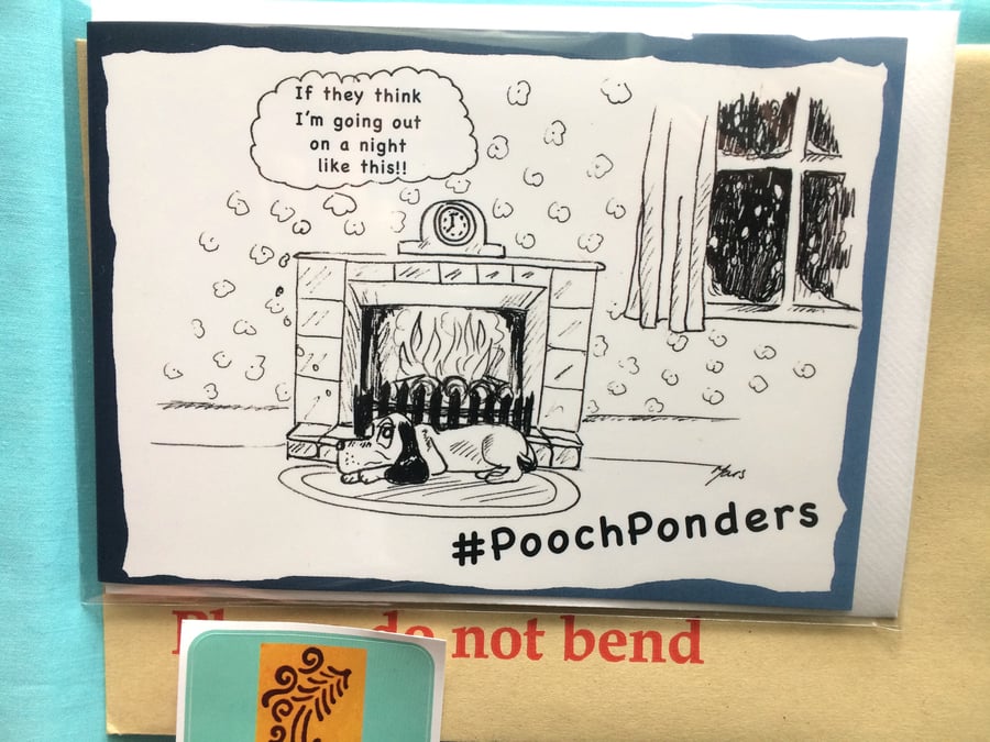 Card- Pooch Ponders Walkies