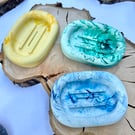 Soap Dishes Handmade from Jesmonite - Blue