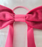 Pink velvet hair bow - Image 2