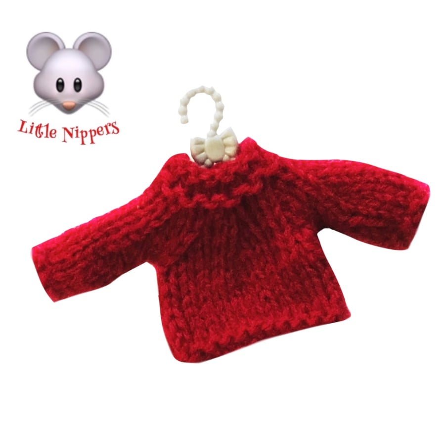 Reserved for Diana - Red Mouse Jumper
