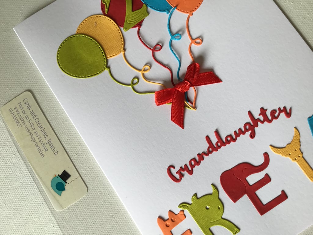 Personalised card. Birthday card. New baby card.  Ref 042