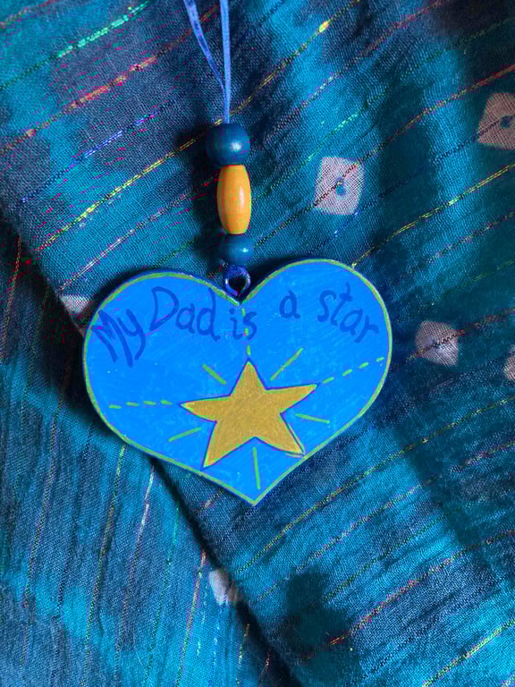 My Dad is a star heart