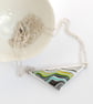 Geometric boatite and silver pendant - Image 3