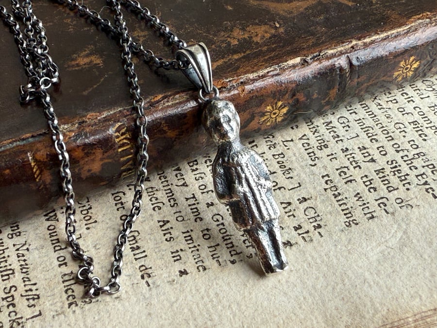 Sterling Silver Pudding Doll Necklace 