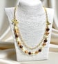 Summer Seconds- Statement Necklace with Twin Toggle Clasp Feature. - Image 1