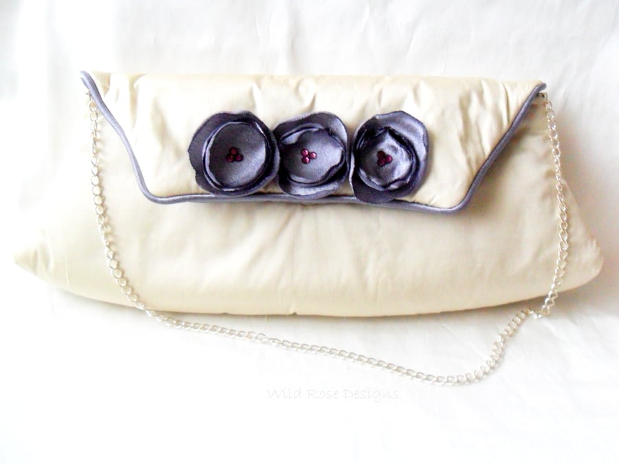 Ivory silk Wedding Bag