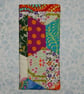Glasses case - patchwork pink green and red slip in style - Image 2