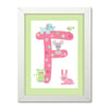 Childrens Personalised Animal Nursery Print.