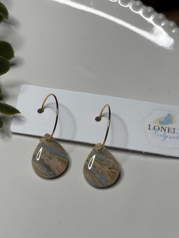 No Waste - Recycled Polymer Clay Earrings - Lightweight Handmade Earrings 