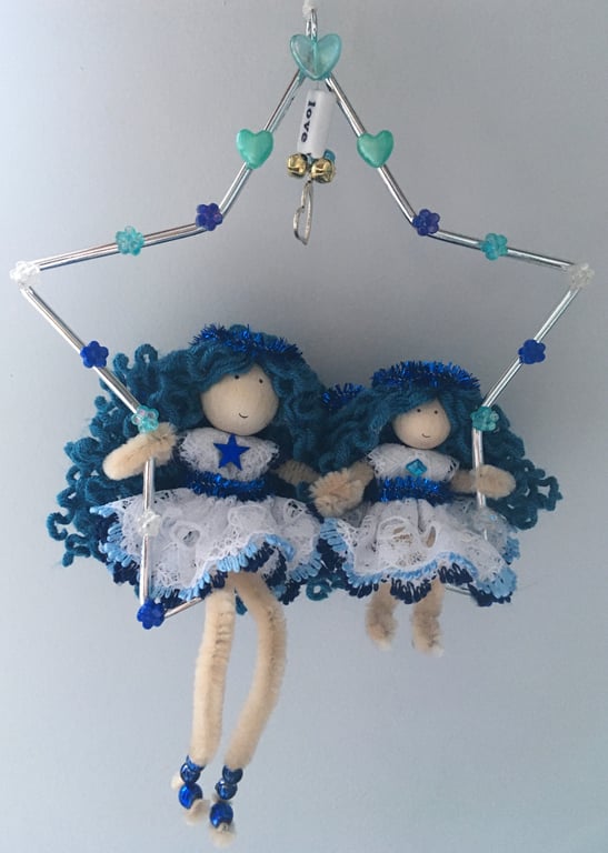 Mother And Daughter Fairy Doll Decoration