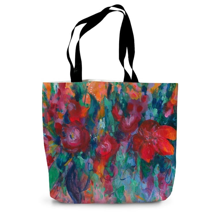  Carnival Floral Tote Bag, Abstract and Colourful Art Bag
